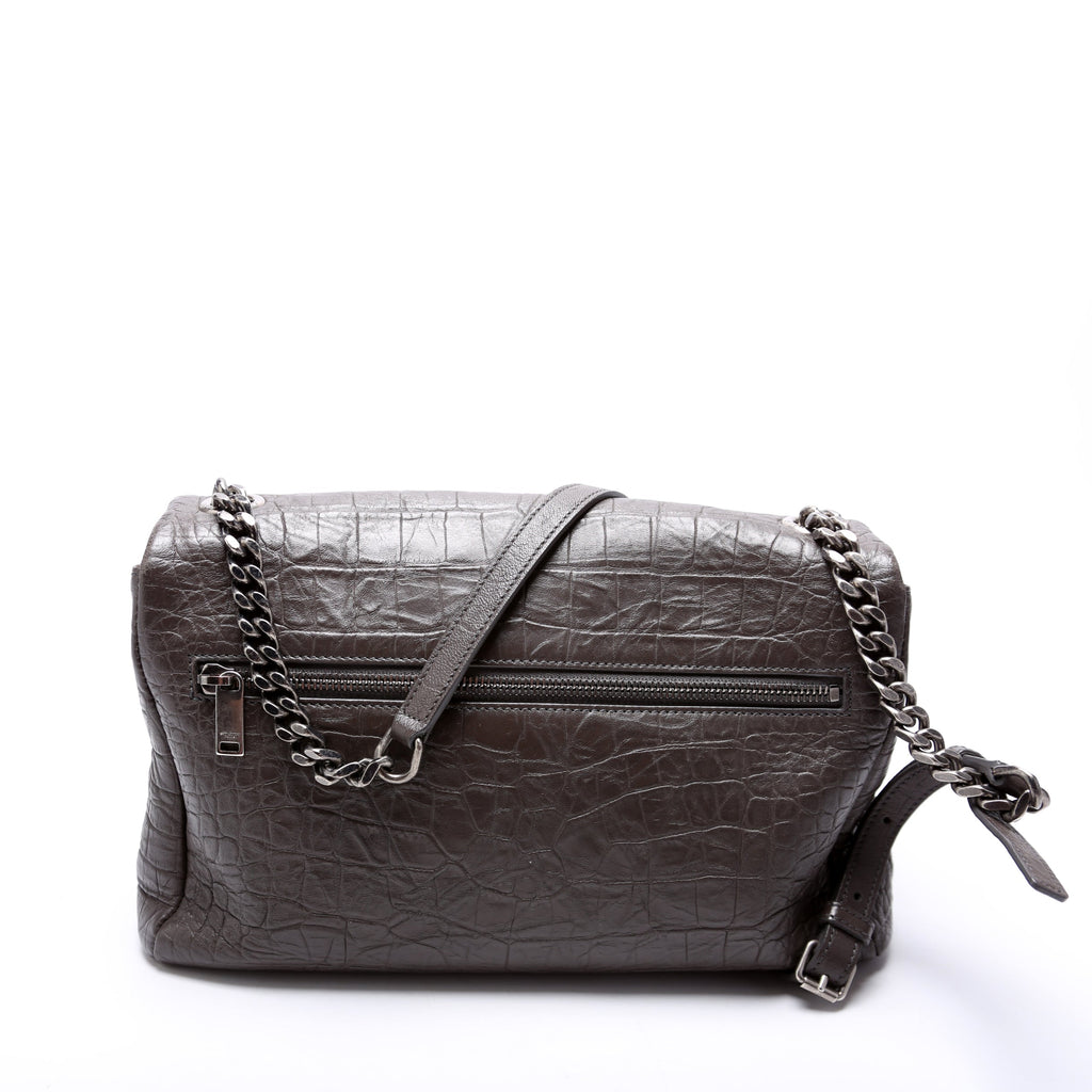 West Hollywood Medium Crocodile Embossed 620663 Brown