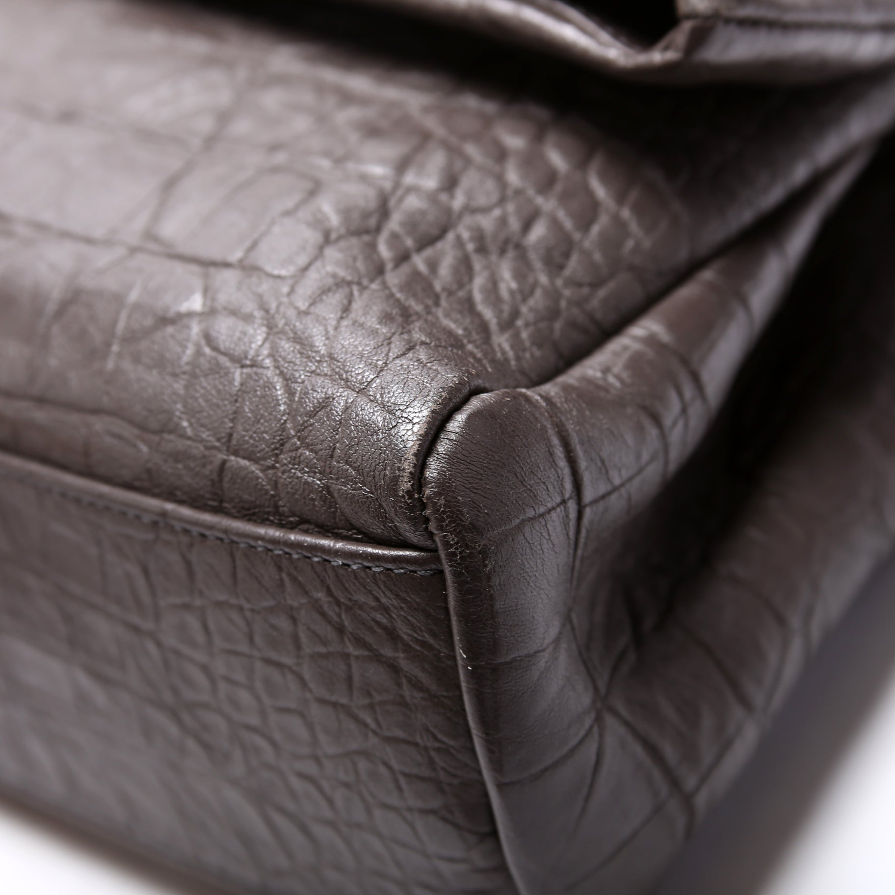 West Hollywood Medium Crocodile Embossed 620663 Brown