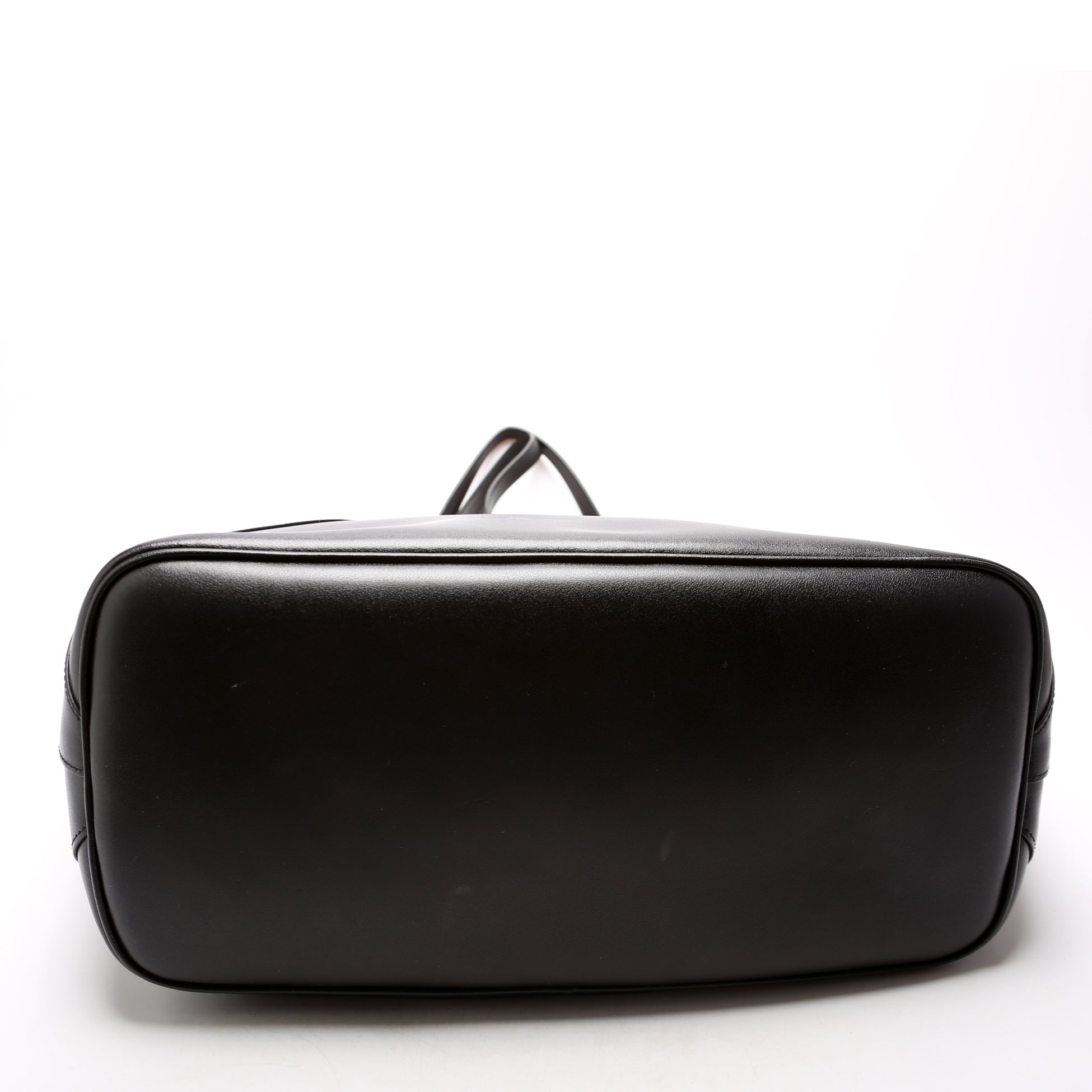 Wing Calfskin Shopping Tote Black