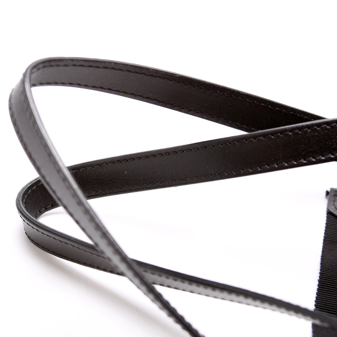 Wing Calfskin Shopping Tote Black