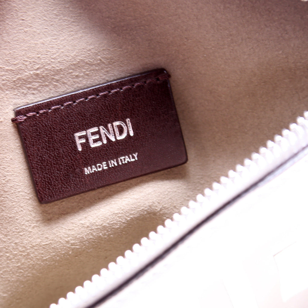 7VA525 Roma Logo Leather Belt Bag White