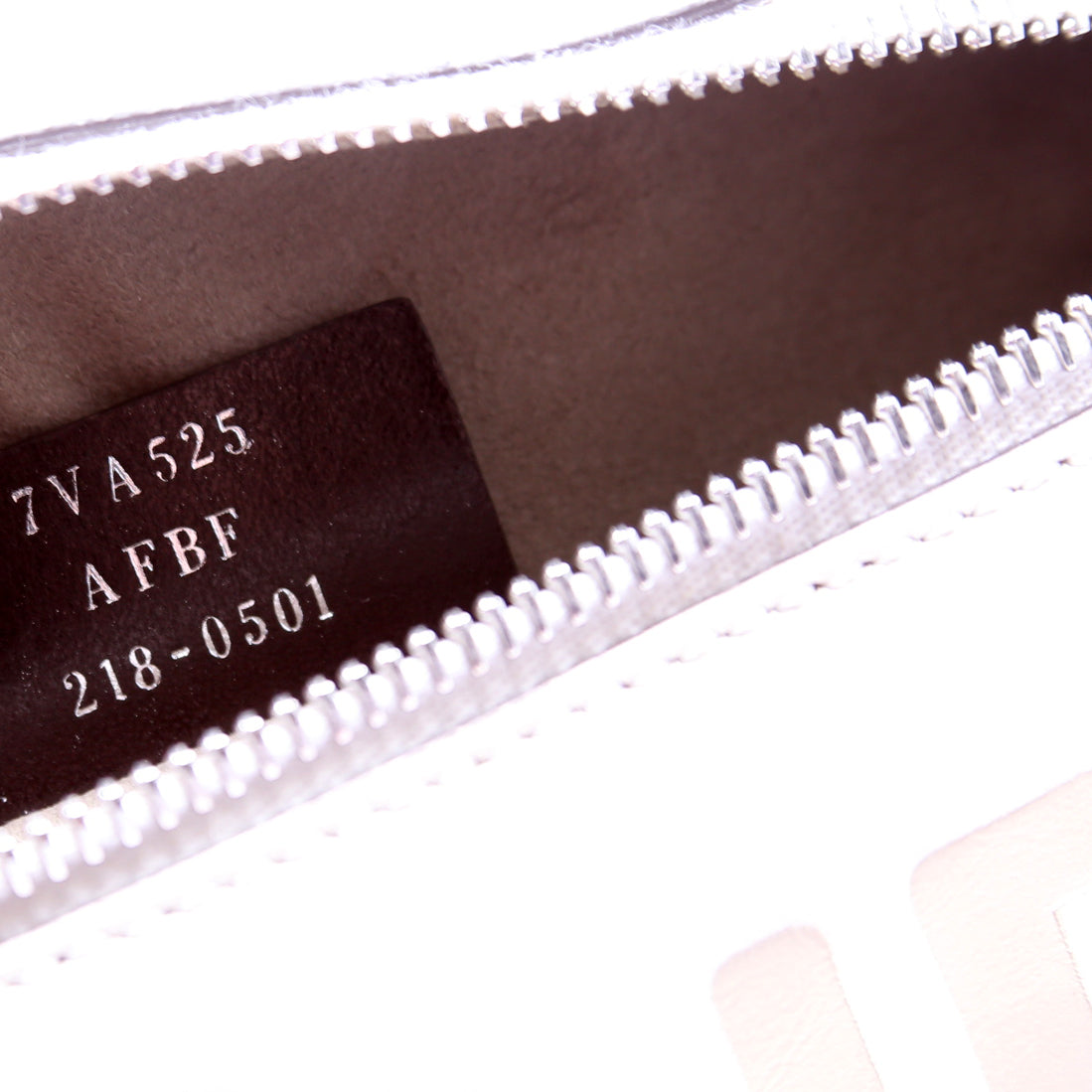 7VA525 Roma Logo Leather Belt Bag White