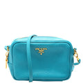 Vitello Daino Mini Camera Bag Blue