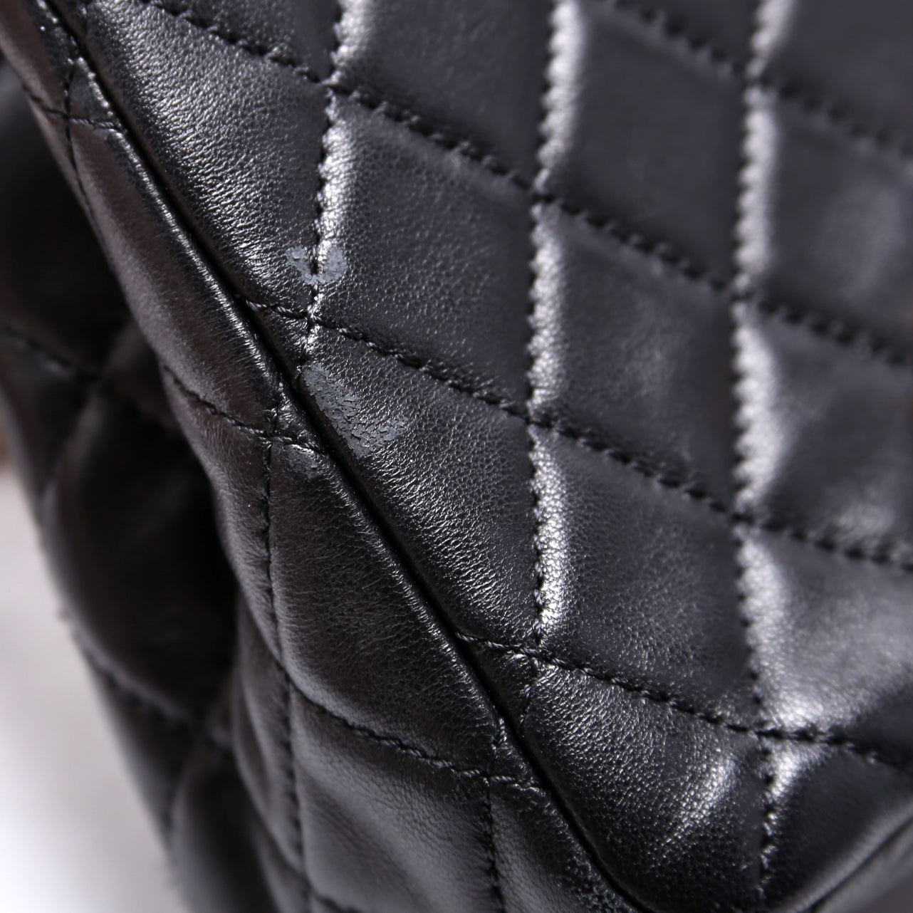 Mini Square Pearl Crush Flap Bag RFID Black