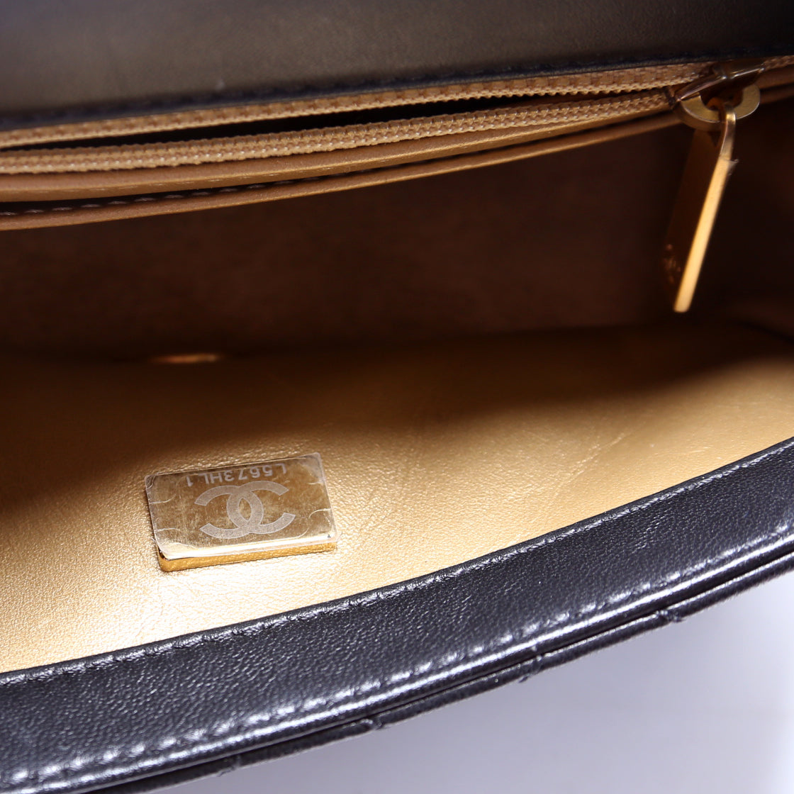 Mini Square Pearl Crush Flap Bag RFID Black