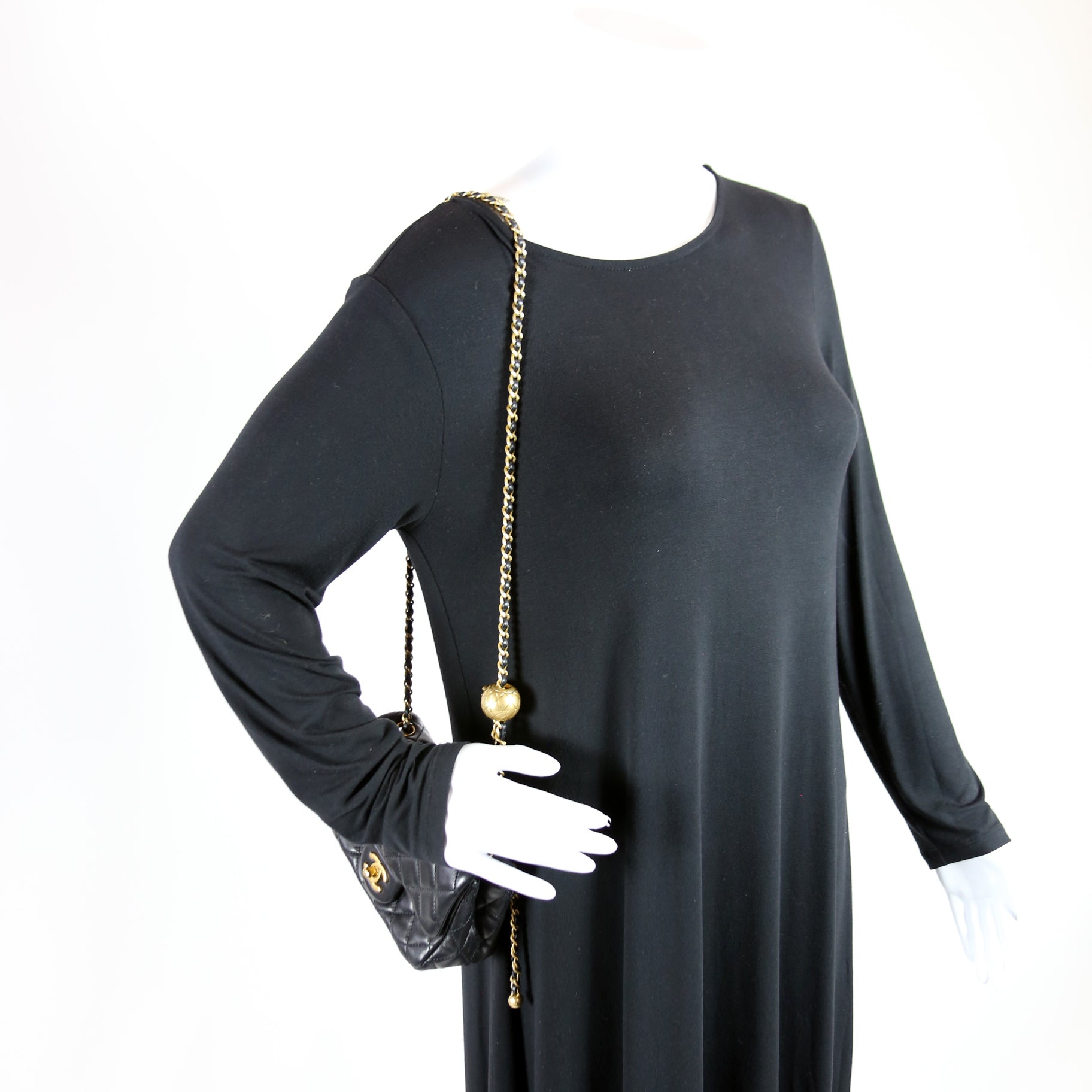 Mini Square Pearl Crush Flap Bag RFID Black