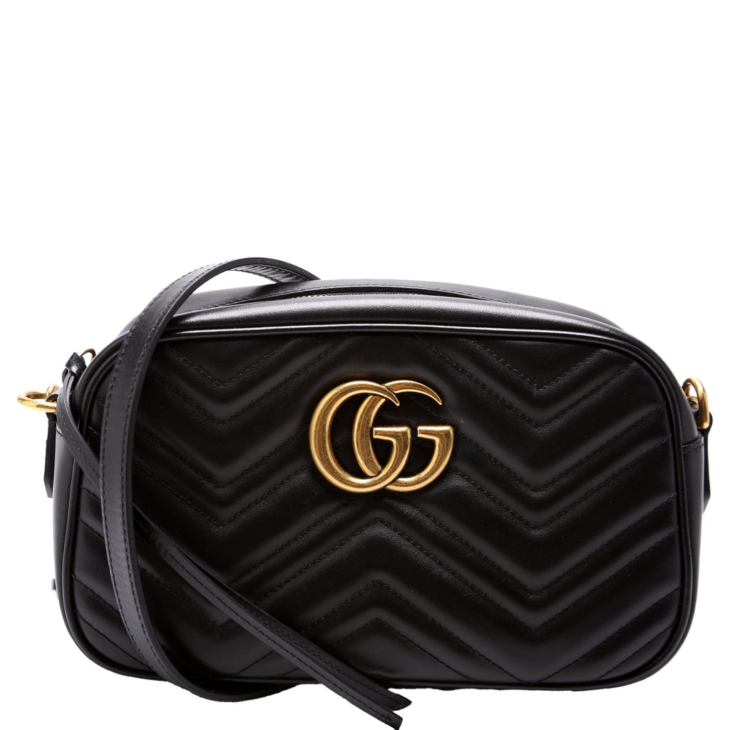 447632 Marmont Small Leather Camera Black