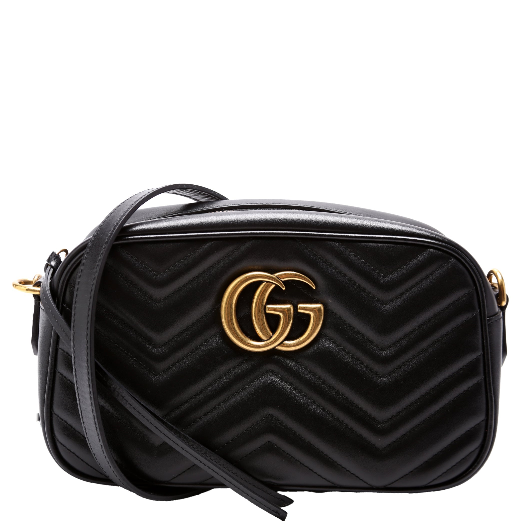447632 Marmont Small Leather Camera Black