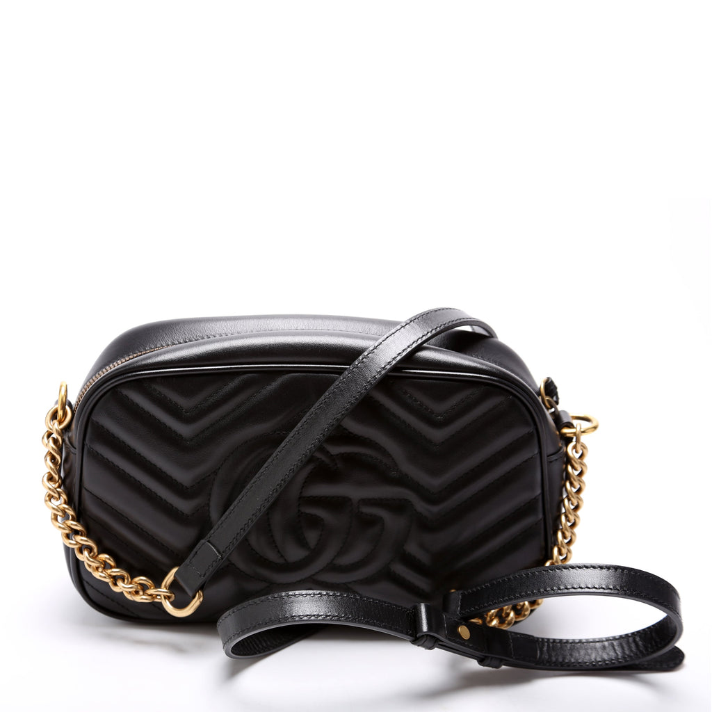 447632 Marmont Small Leather Camera Black
