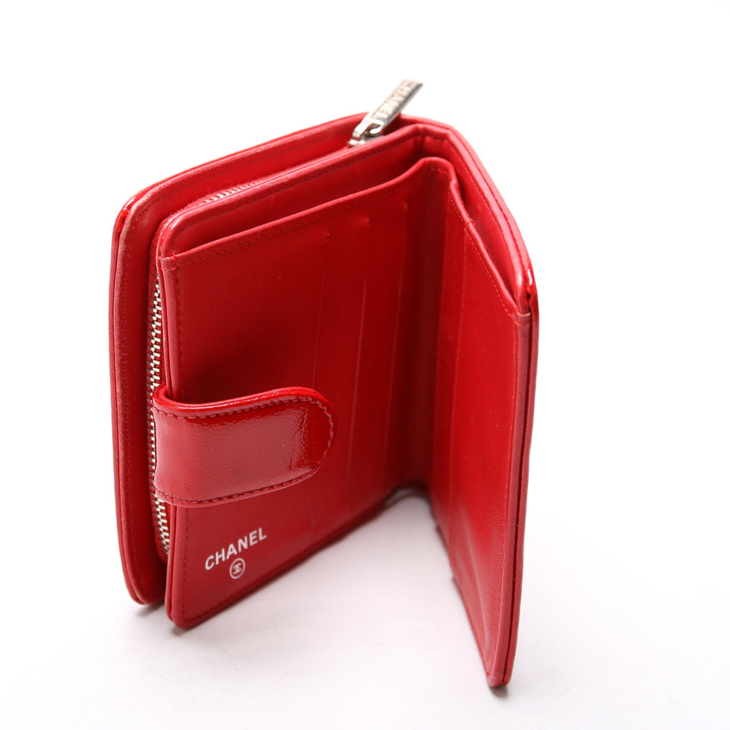 CC Compact Wallet Patent 12M Red