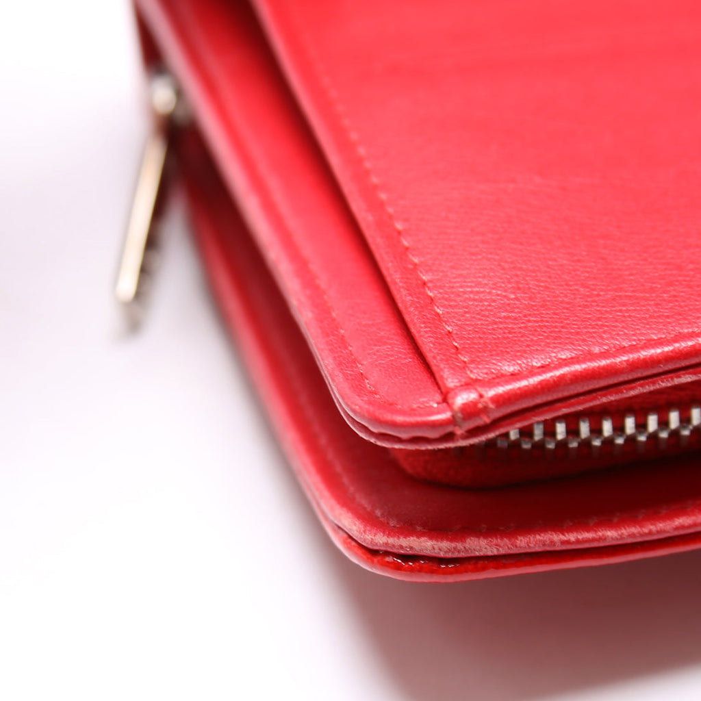 CC Compact Wallet Patent 12M Red