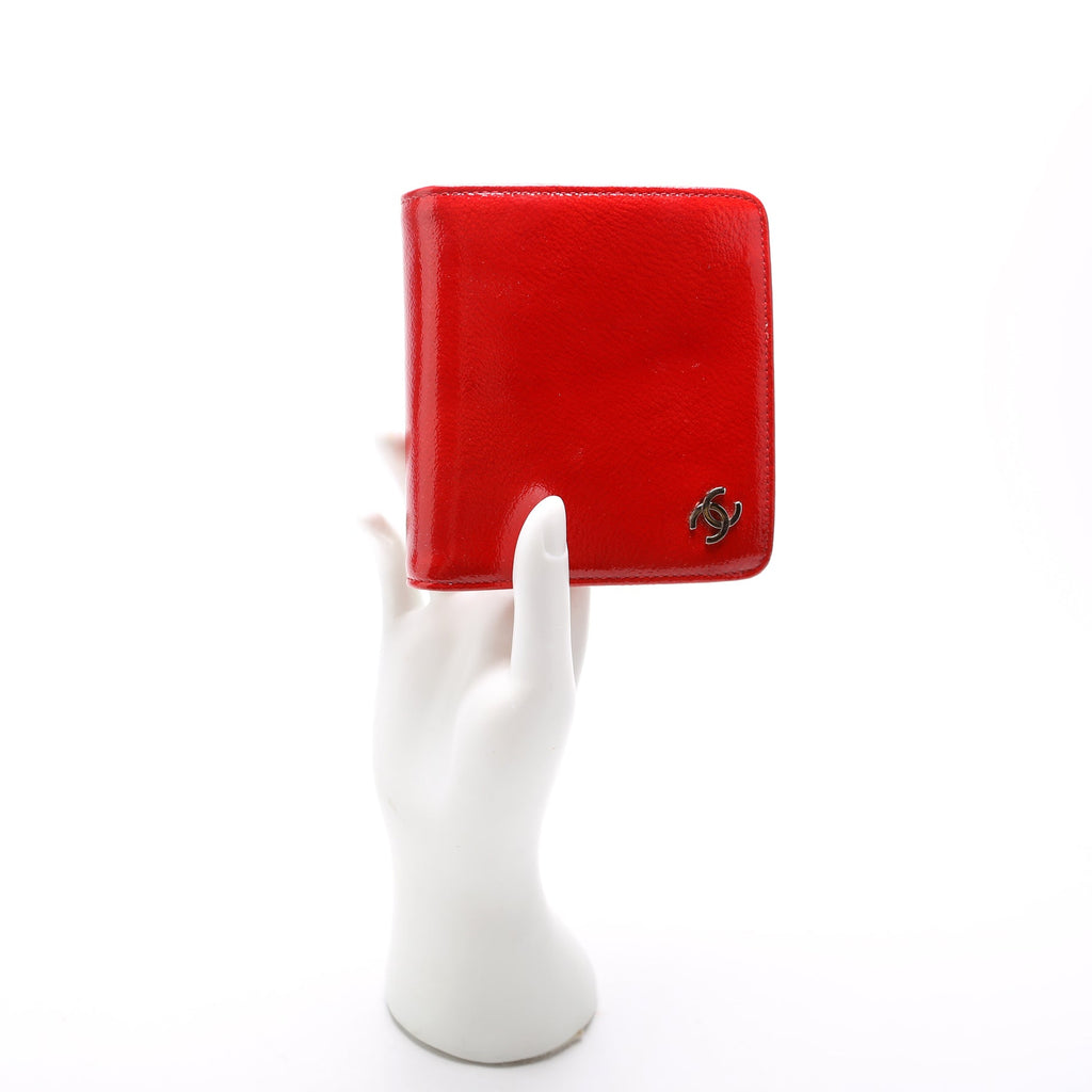 CC Compact Wallet Patent 12M Red