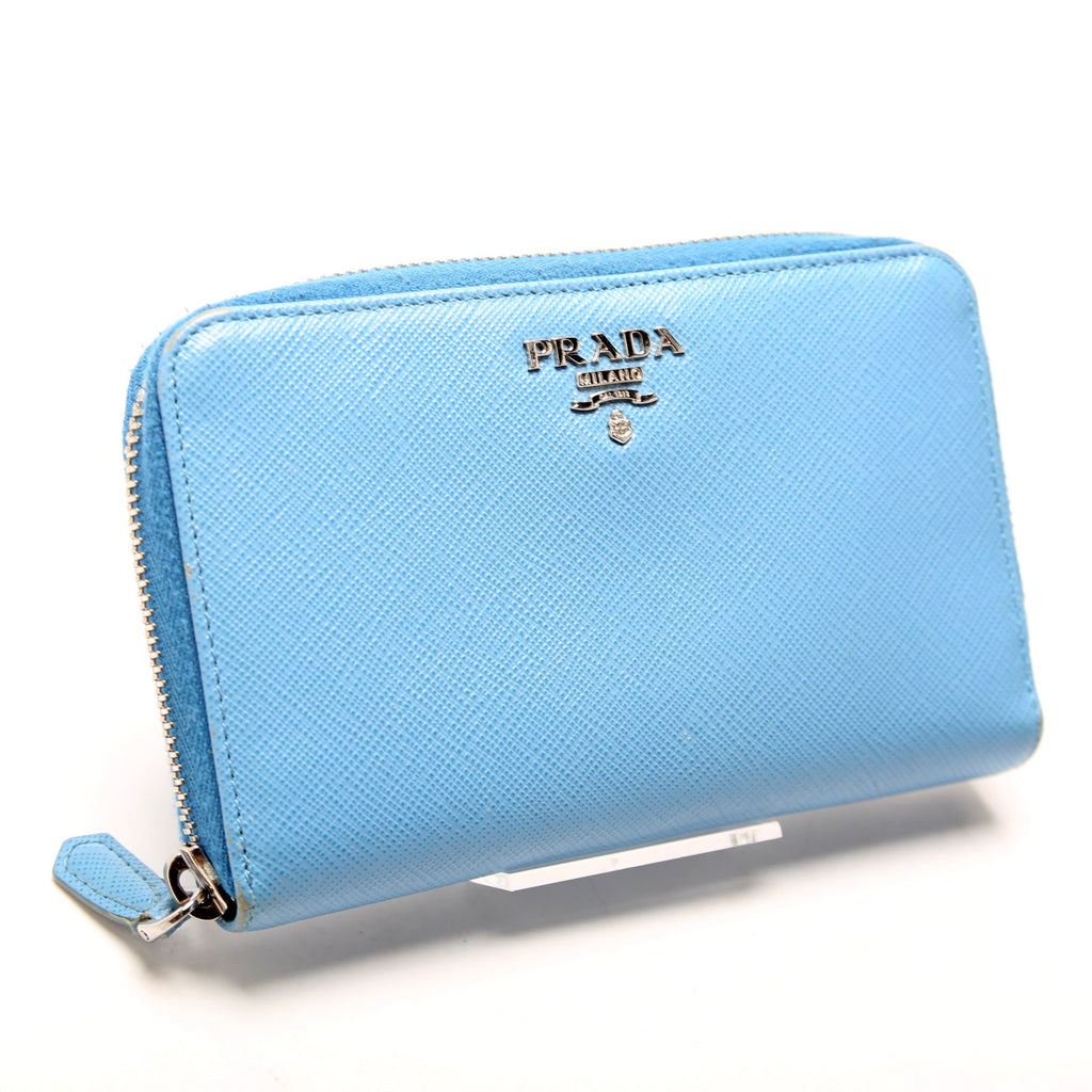 Saffiano Medium Zip Around Organizer Blue