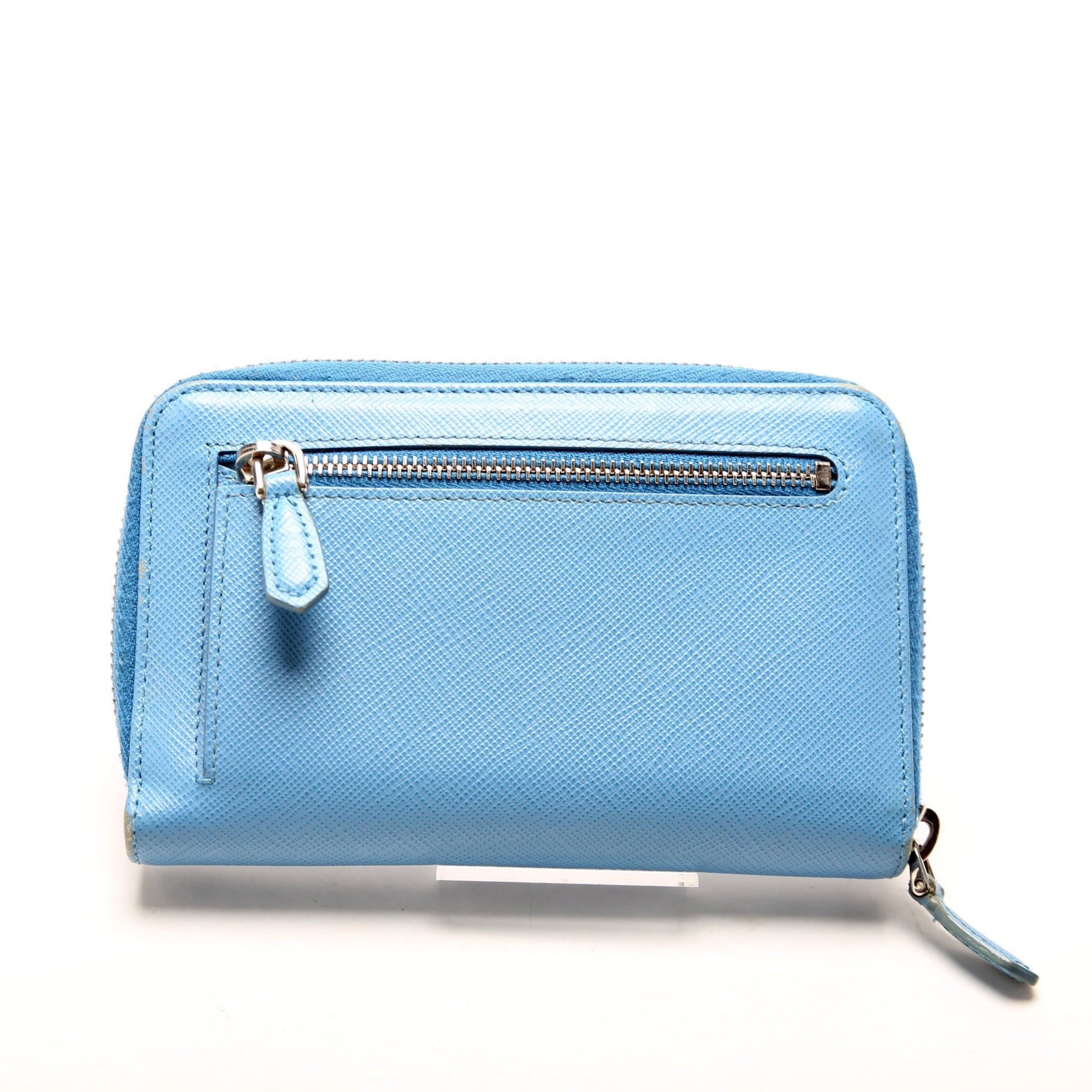 Saffiano Medium Zip Around Organizer Blue