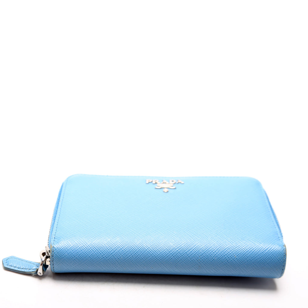 Saffiano Medium Zip Around Organizer Blue