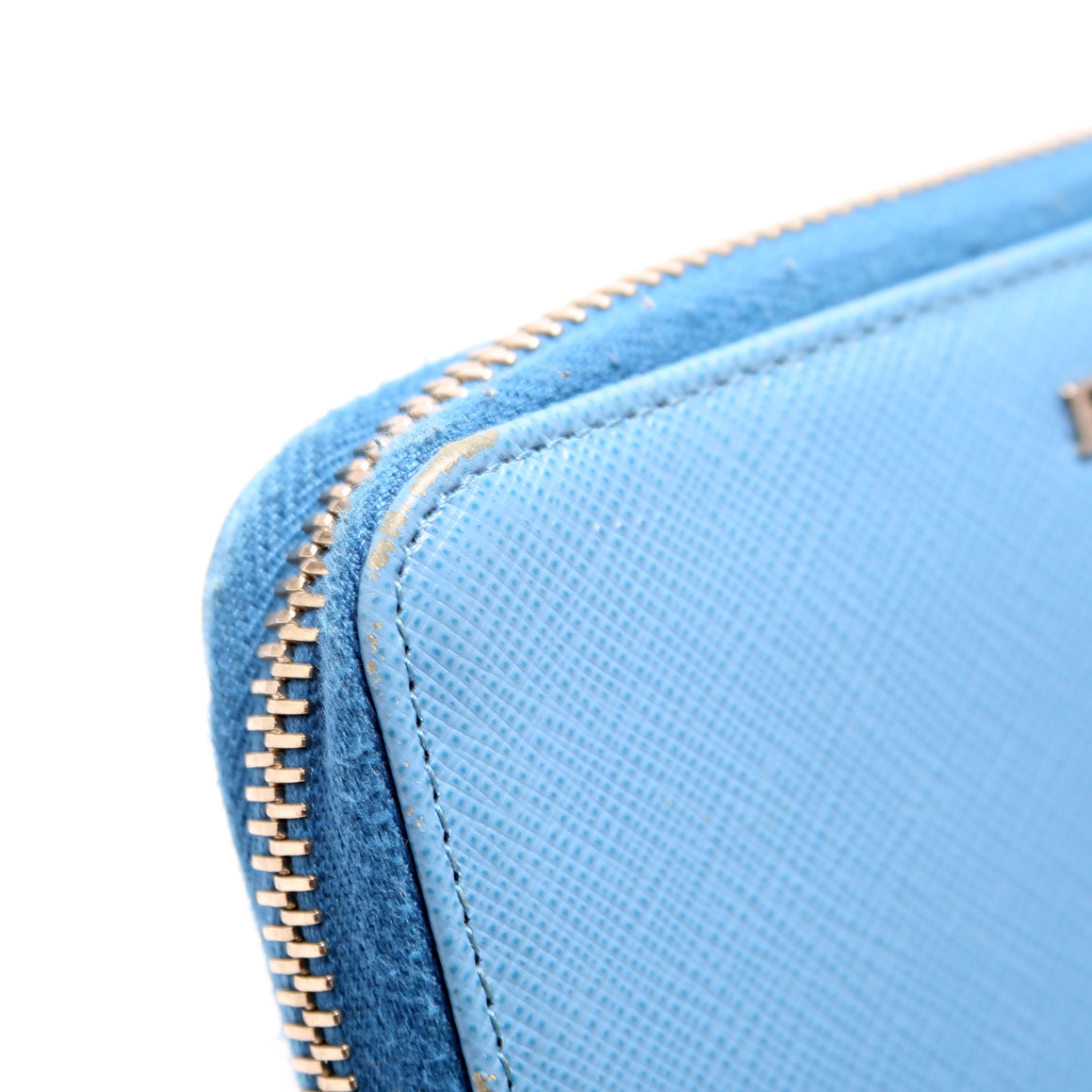 Saffiano Medium Zip Around Organizer Blue