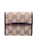 112716 GG Canvas Compact French Flap Wallet