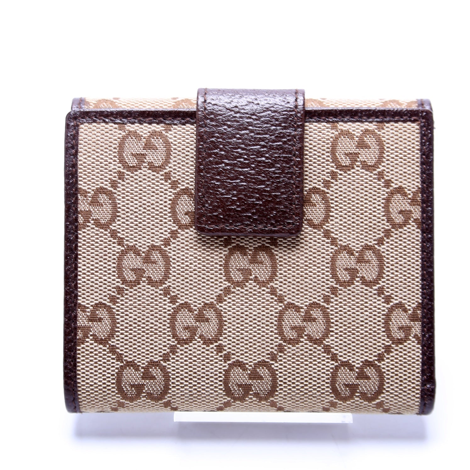 112716 GG Canvas Compact French Flap Wallet