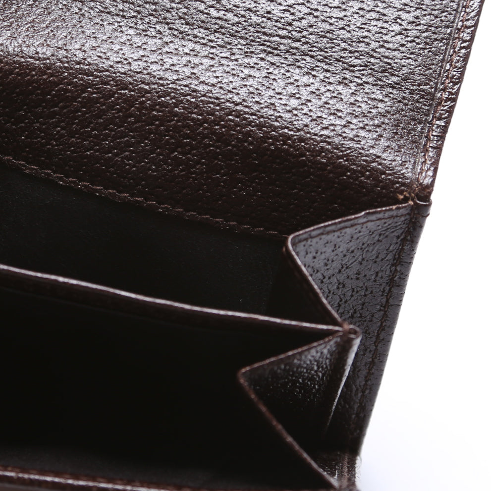 112716 GG Canvas Compact French Flap Wallet