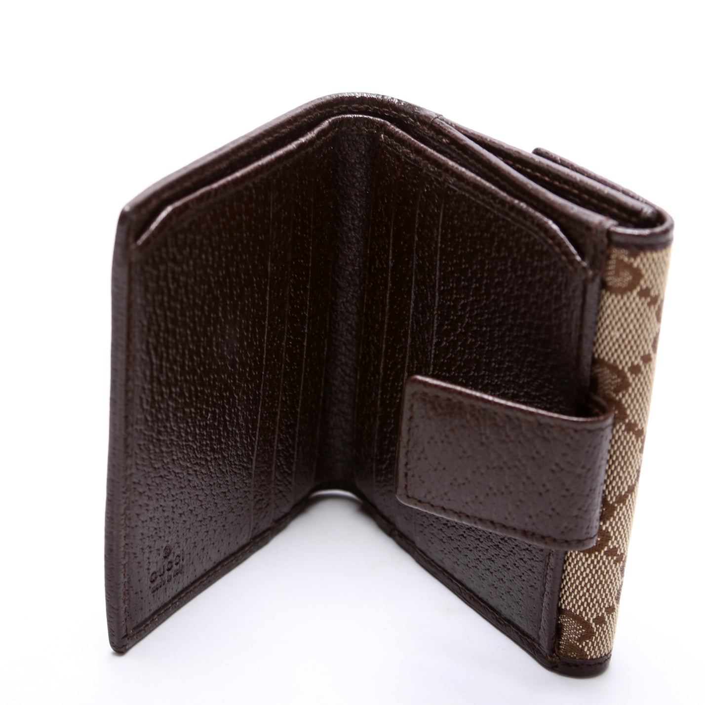 112716 GG Canvas Compact French Flap Wallet