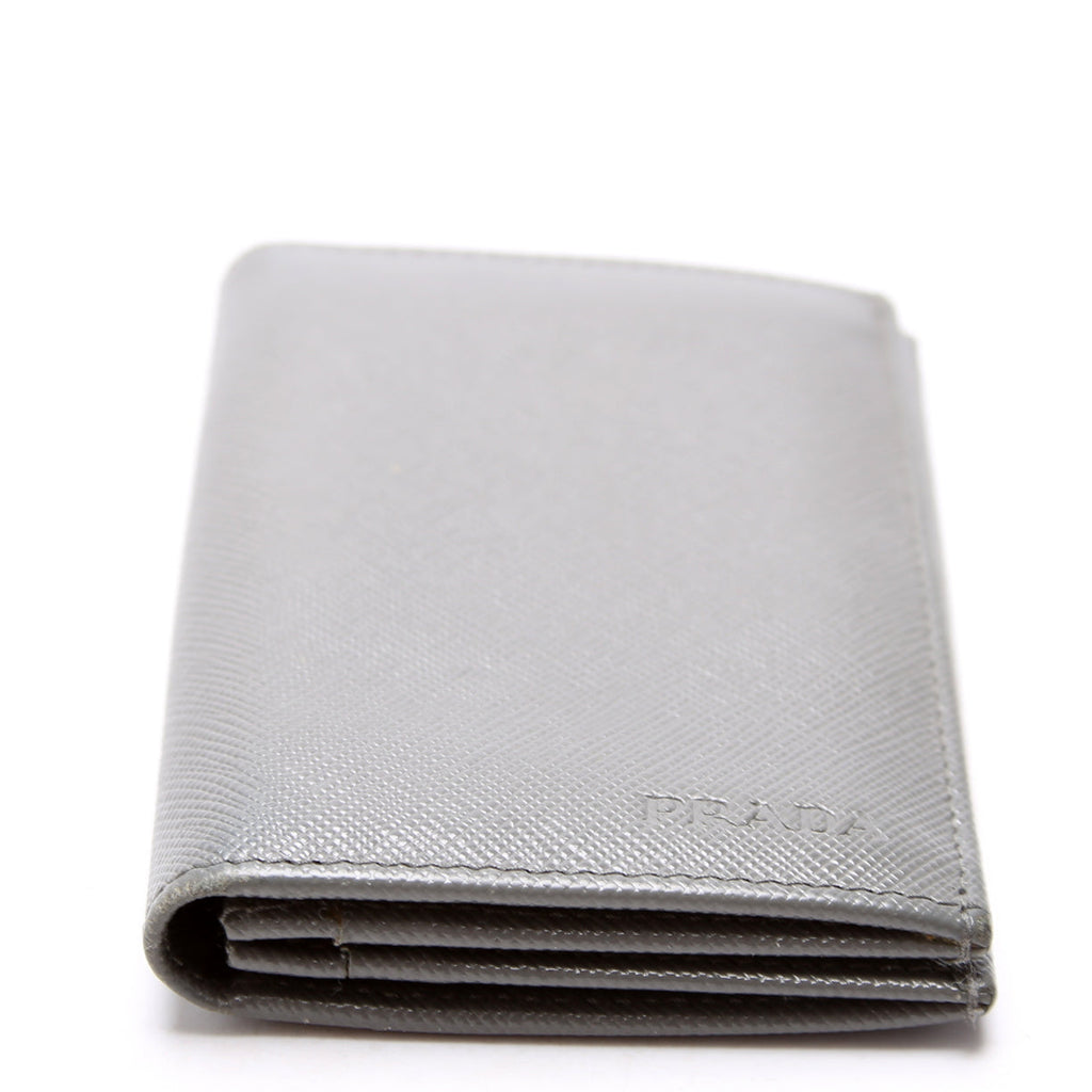 Saffiano Bifold Card Holder Grey