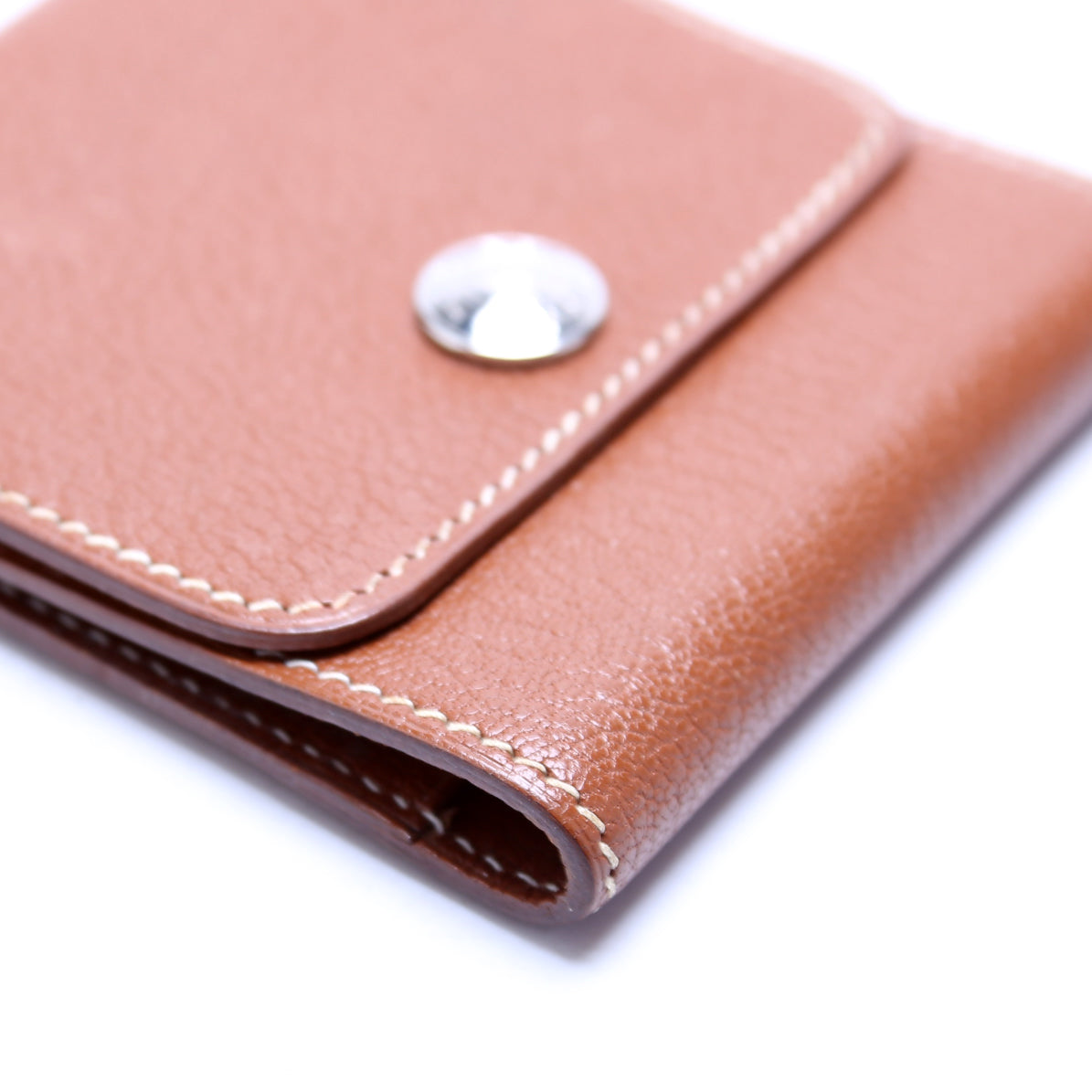 Courchevel Leather Post It Notepad Holder GM Brown