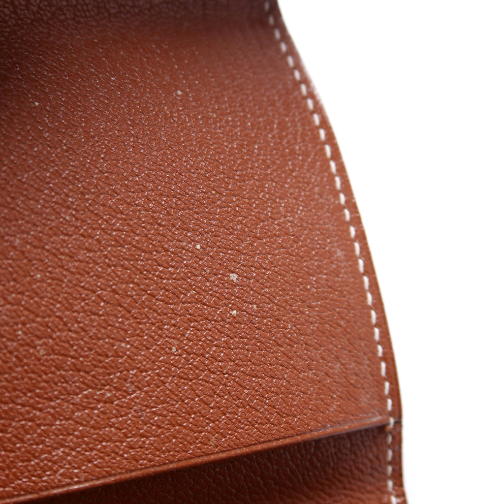 Courchevel Leather Post It Notepad Holder GM Brown