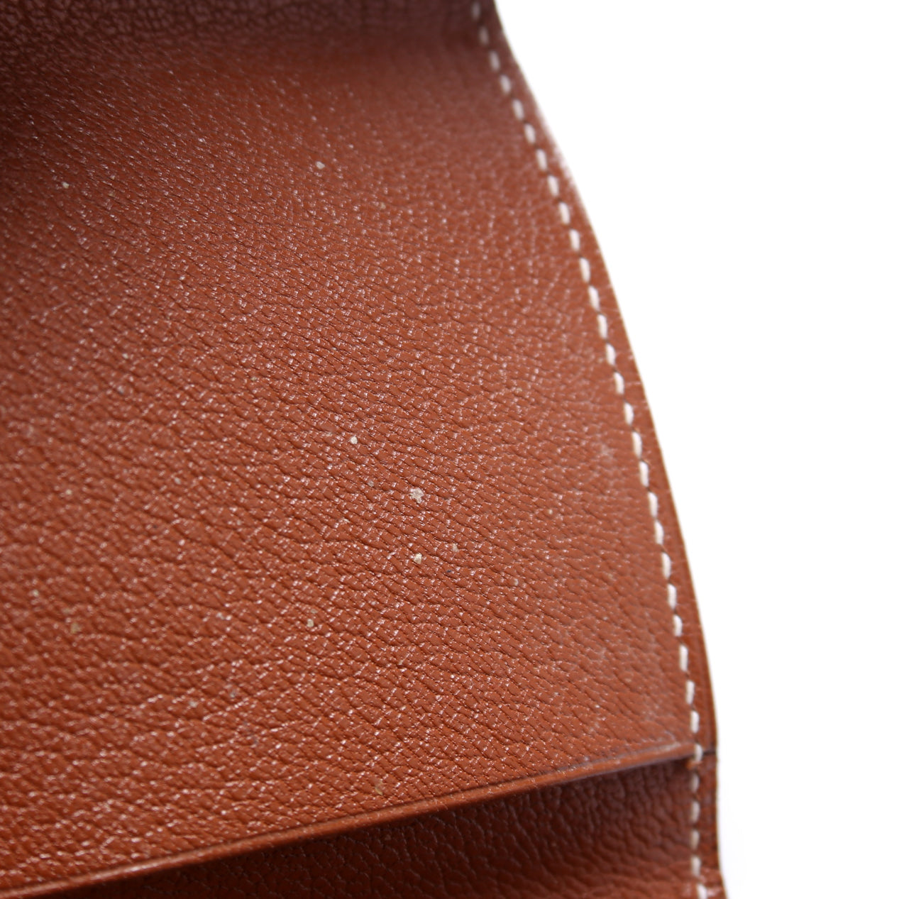 Courchevel Leather Post It Notepad Holder GM Brown
