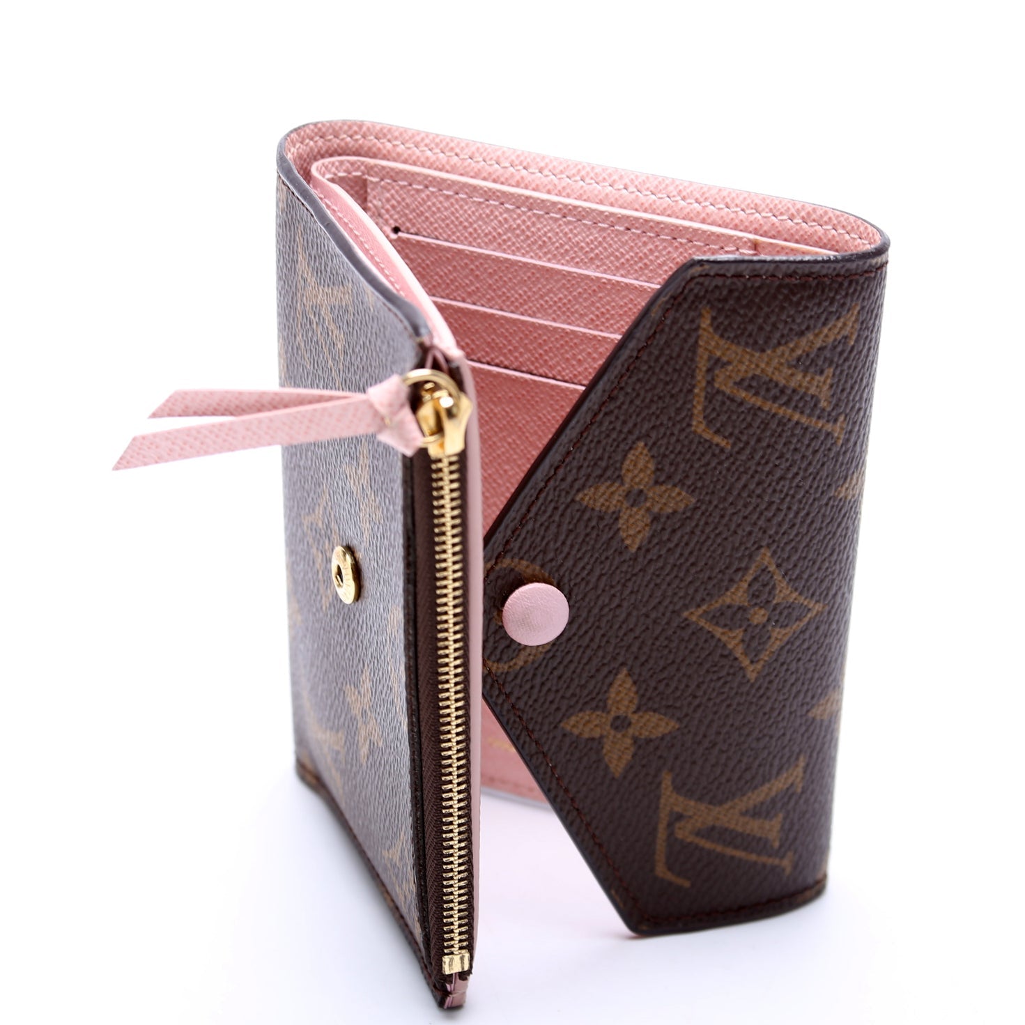 Victorine Wallet Monogram Pink