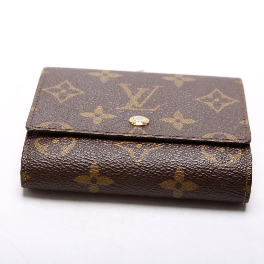 Kisslock Trifold Wallet Monogram Vintage