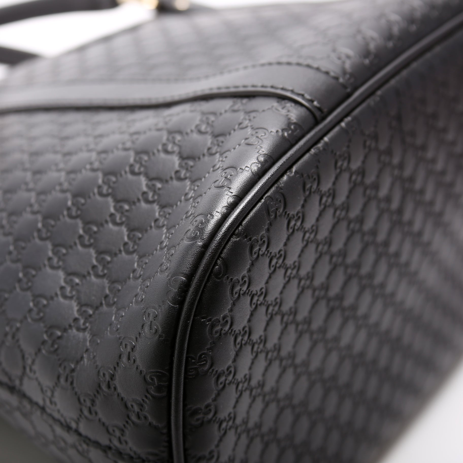 449663 Guccissima Dome Bag Medium Black