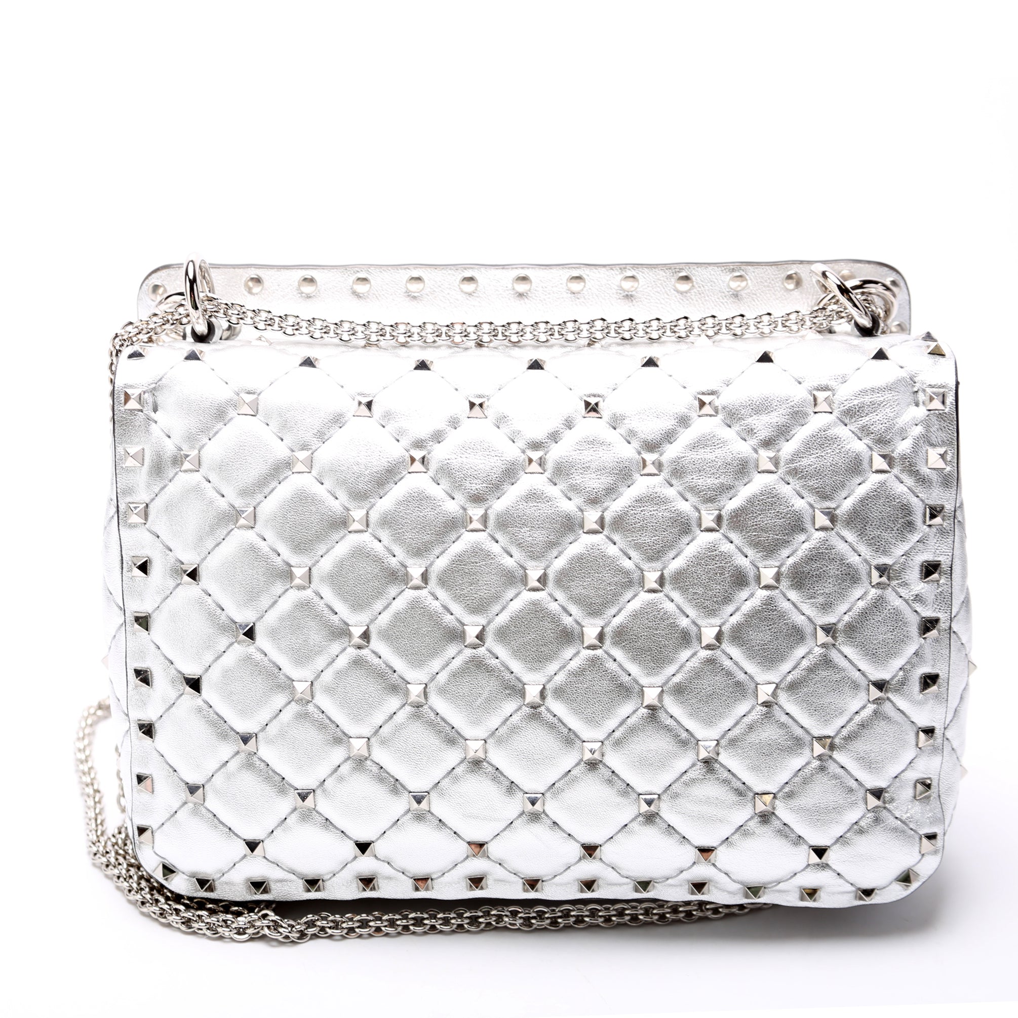 Rockstud Spike Bag Medium Silver