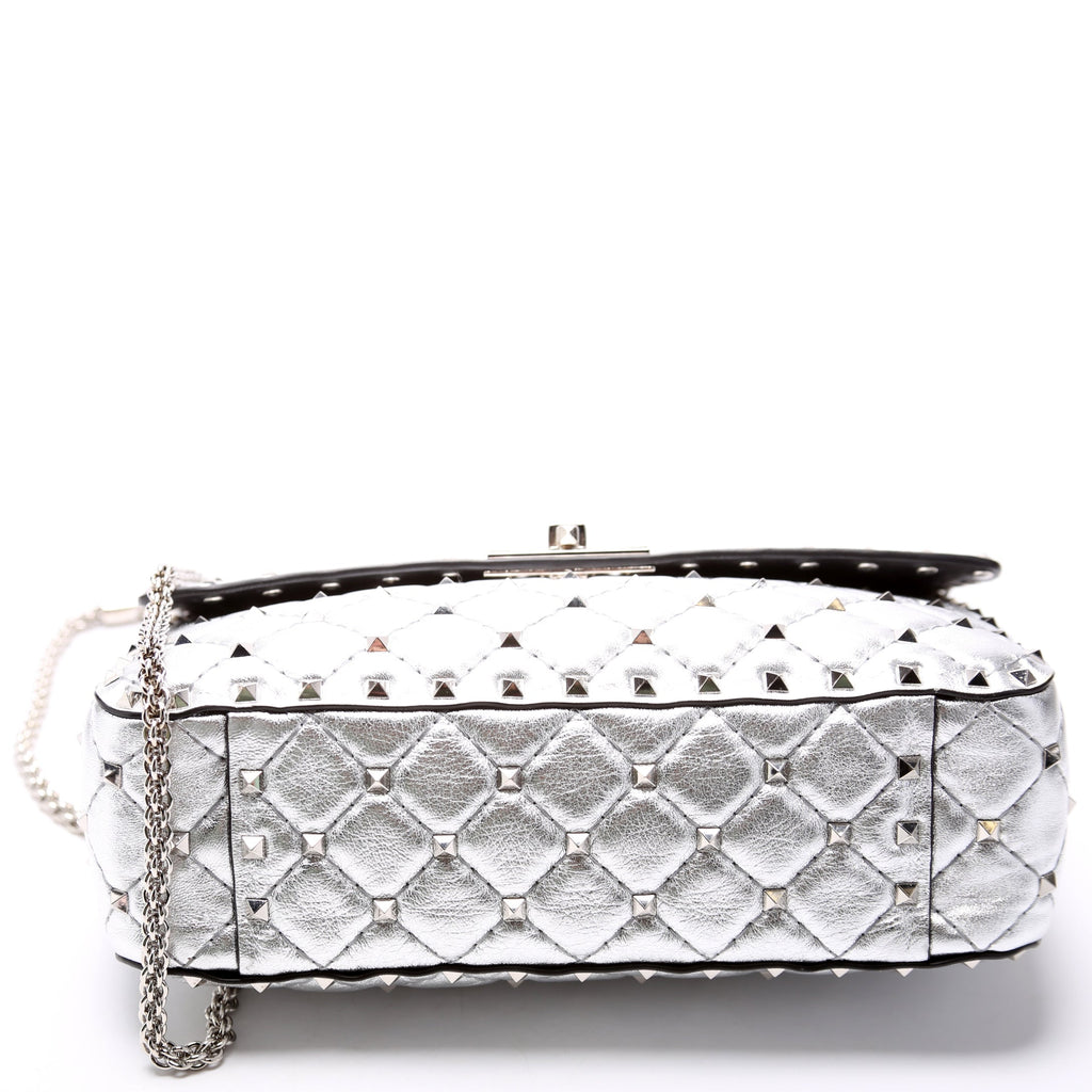 Rockstud Spike Bag Medium Silver