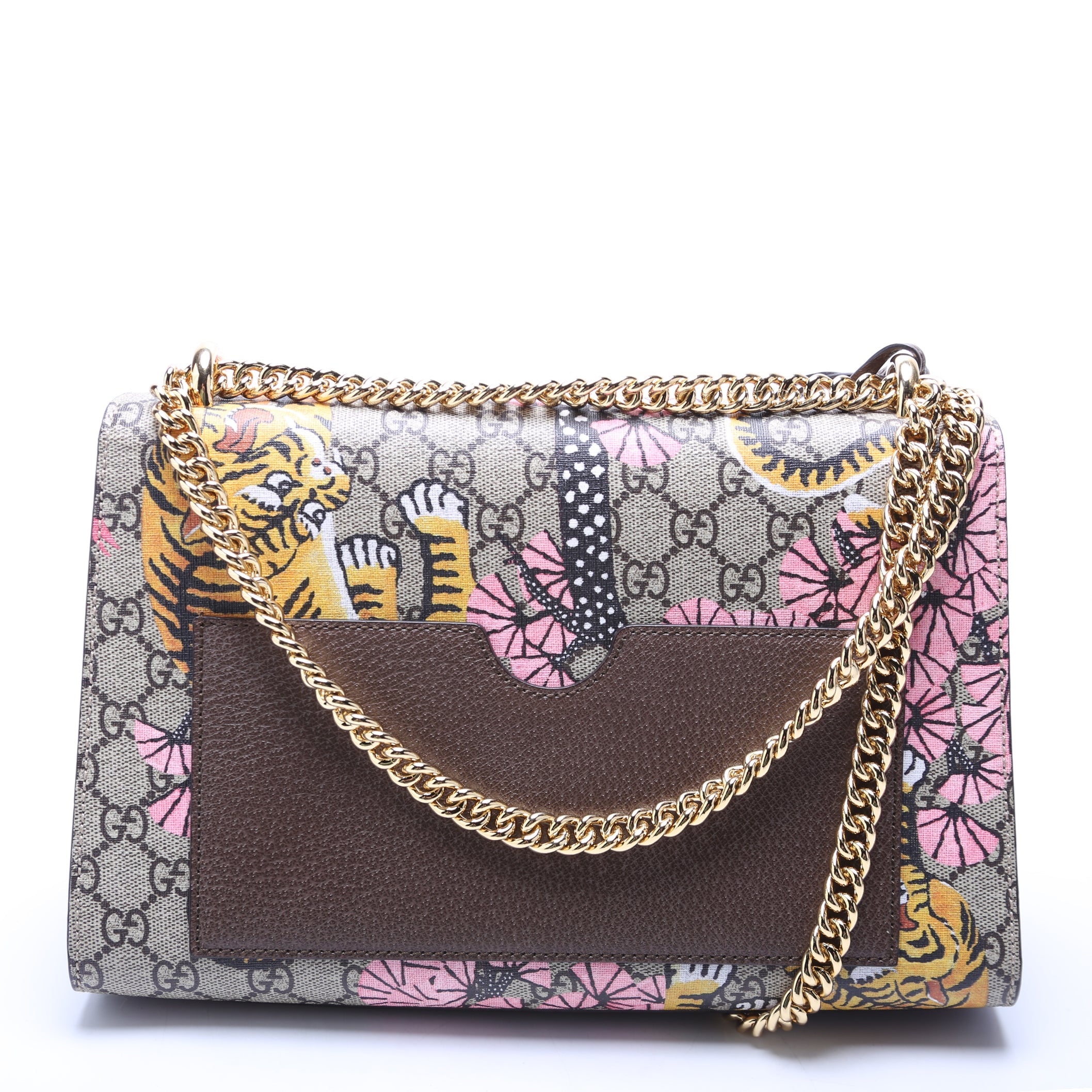 409486 Padlock GG Supreme Bengal Shoulder Medium Multicolor