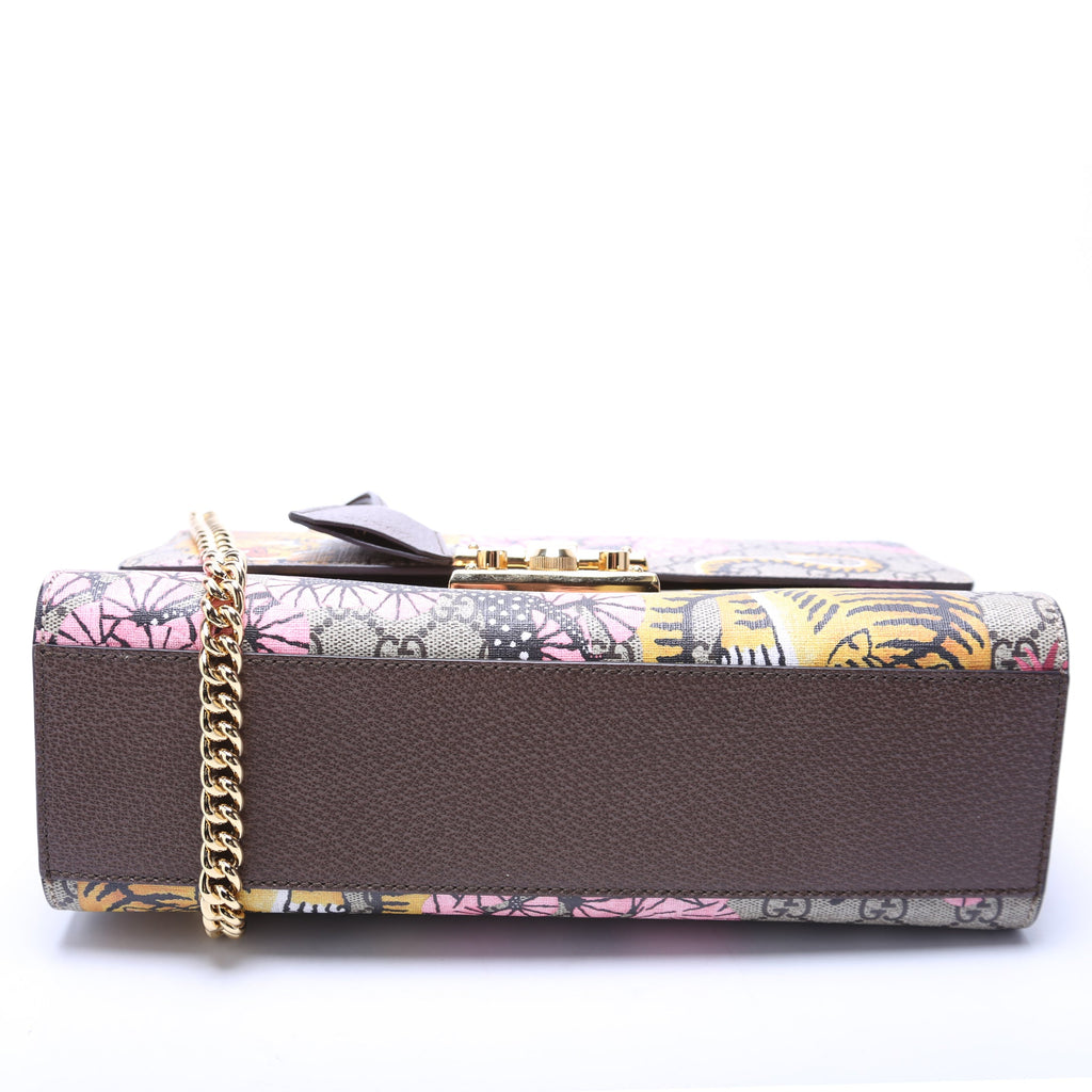 409486 Padlock GG Supreme Bengal Shoulder Medium Multicolor