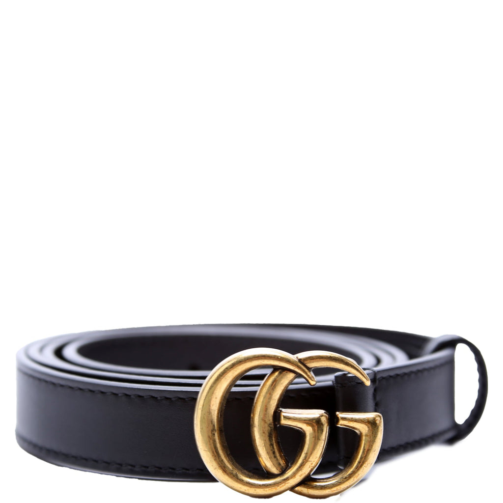 409417 GG Marmont Thin Belt Size 95/38 Black