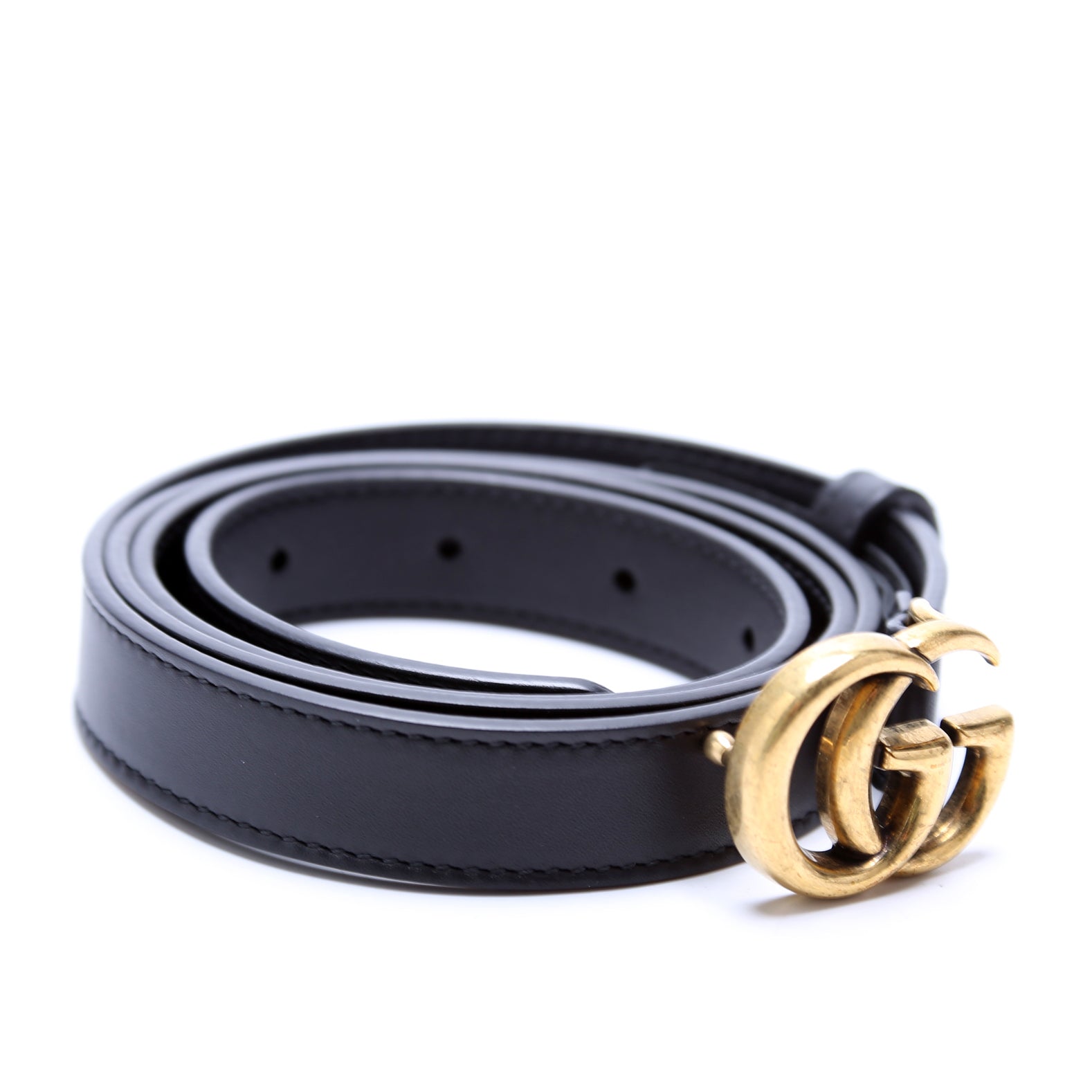 409417 GG Marmont Thin Belt Size 95/38 Black