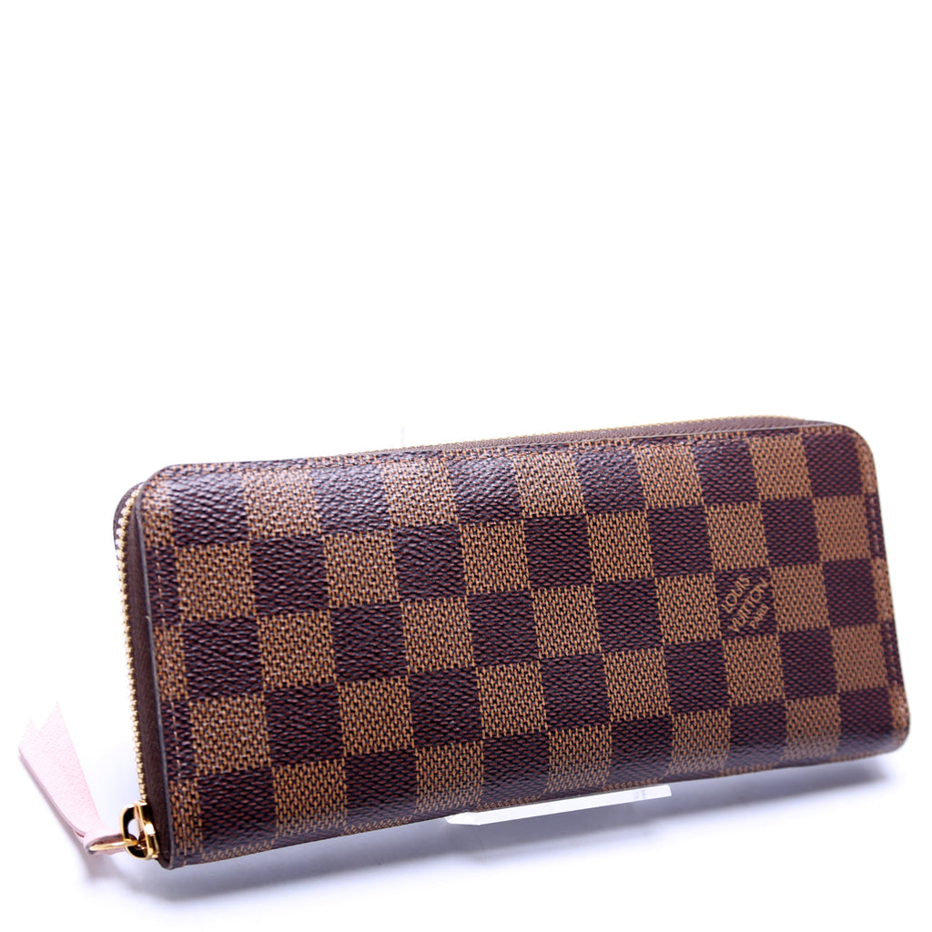 Clemence Wallet Damier Ebene Pink