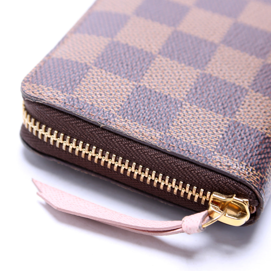 Clemence Wallet Damier Ebene Pink