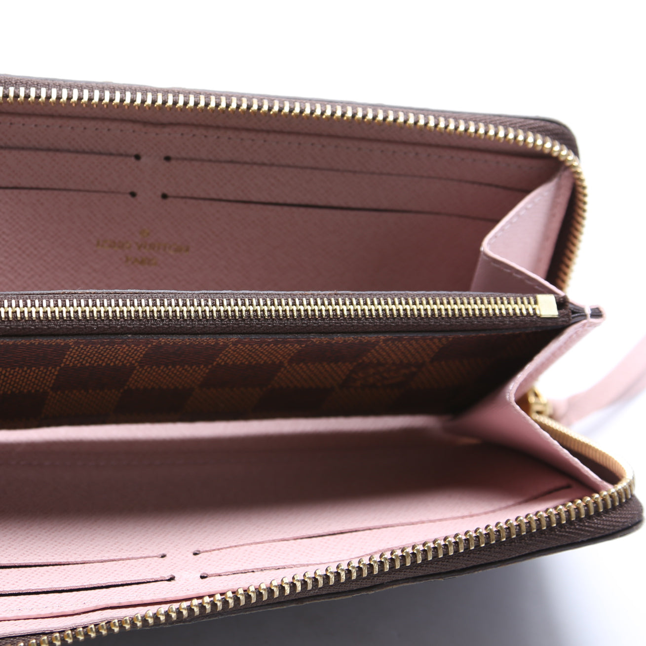 Clemence Wallet Damier Ebene Pink