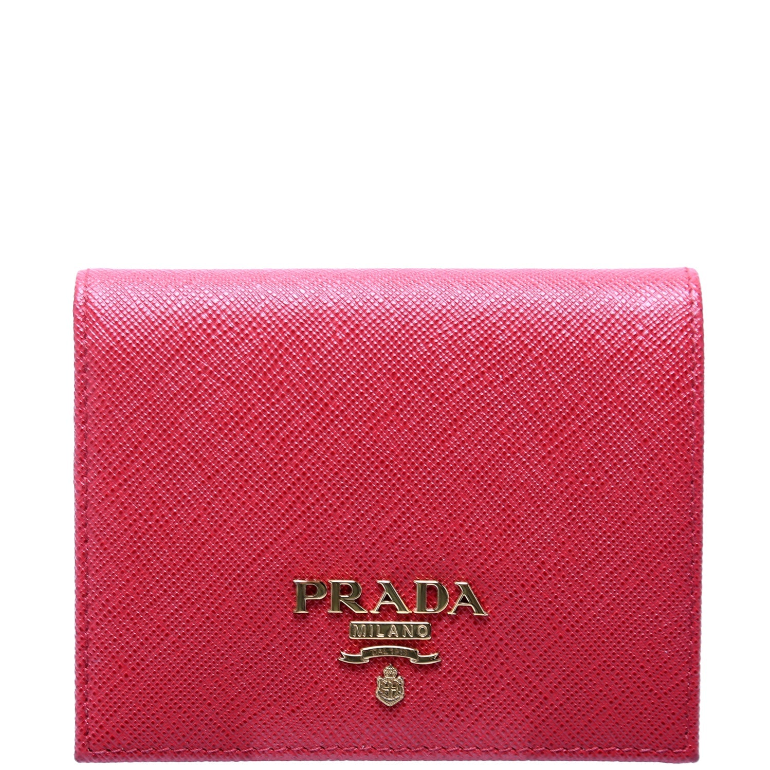 Saffiano Small Wallet with Coin Pouch 1MV204 Red
