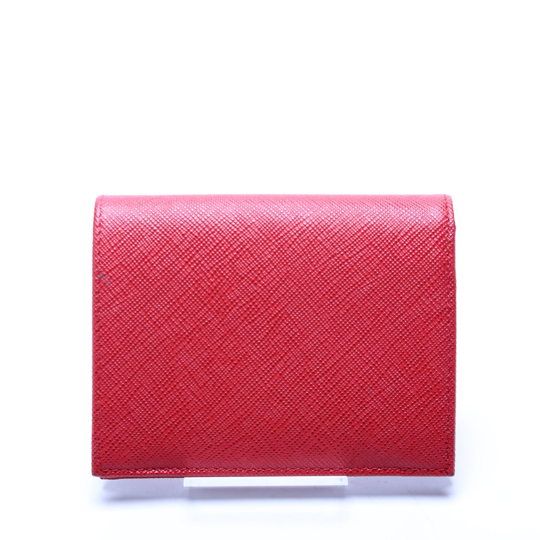 Saffiano Small Wallet with Coin Pouch 1MV204 Red