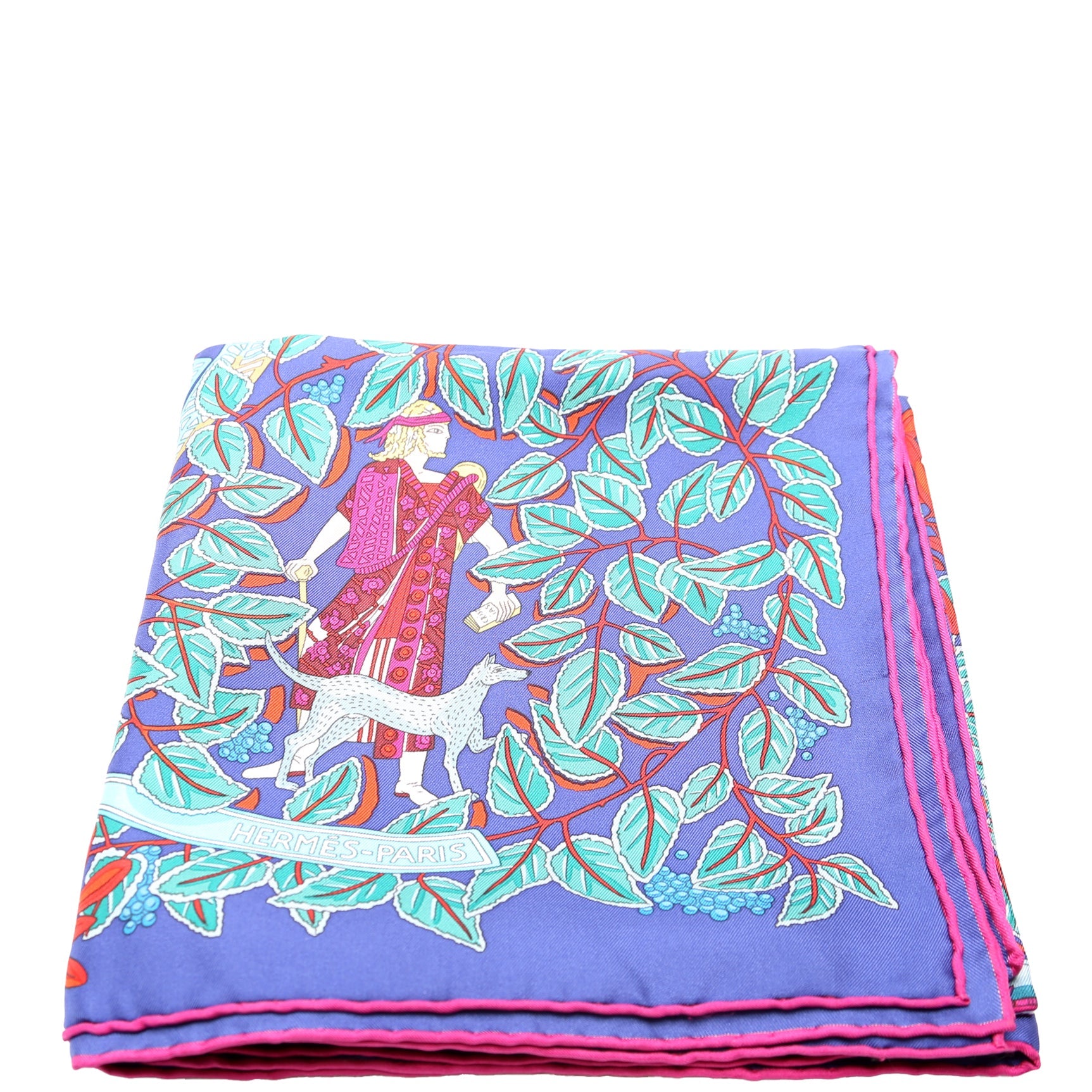 La Promenade De Platon 90CM Silk Scarf Blue
