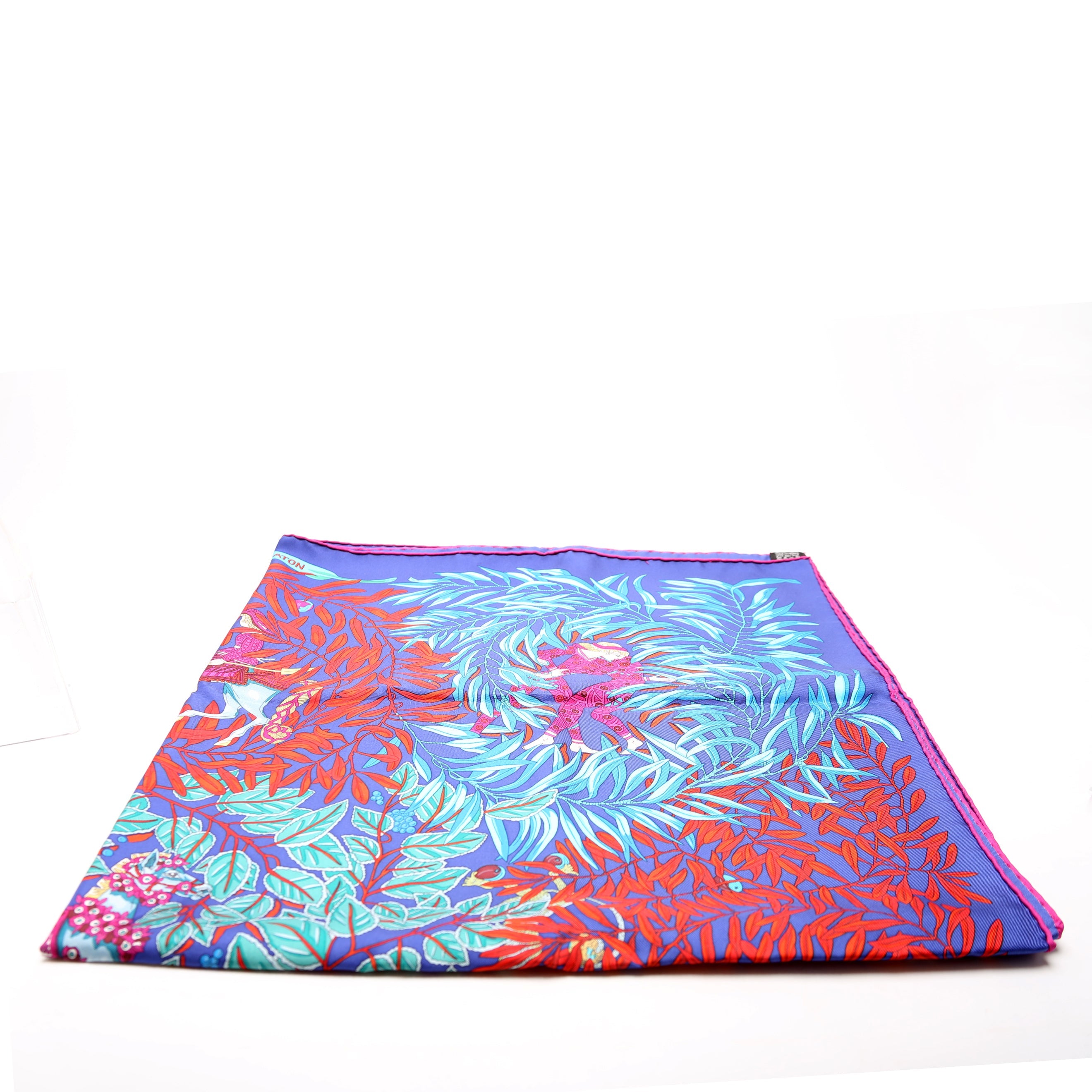 La Promenade De Platon 90CM Silk Scarf Blue