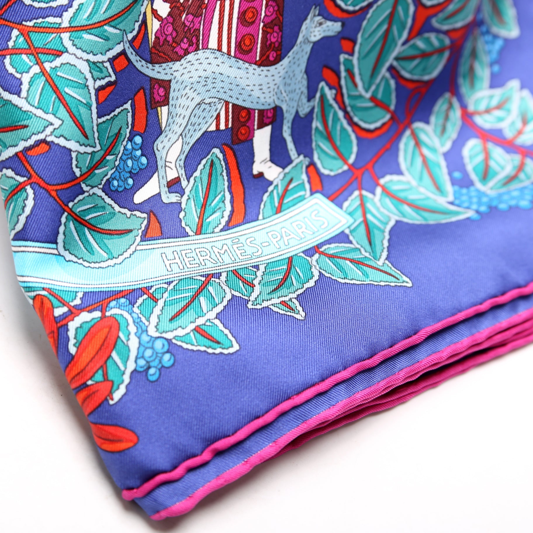 La Promenade De Platon 90CM Silk Scarf Blue