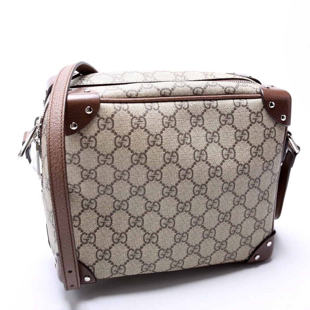 626363 GG Supreme Square Messenger Bag Brown