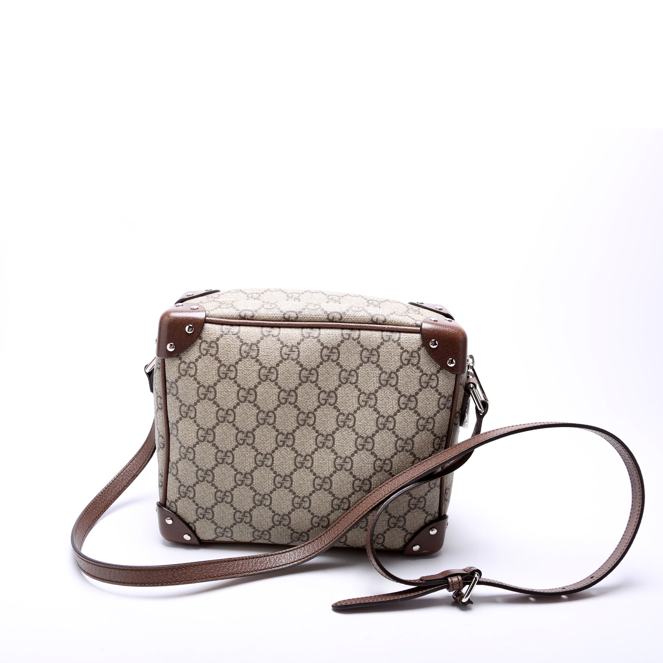 626363 GG Supreme Square Messenger Bag Brown