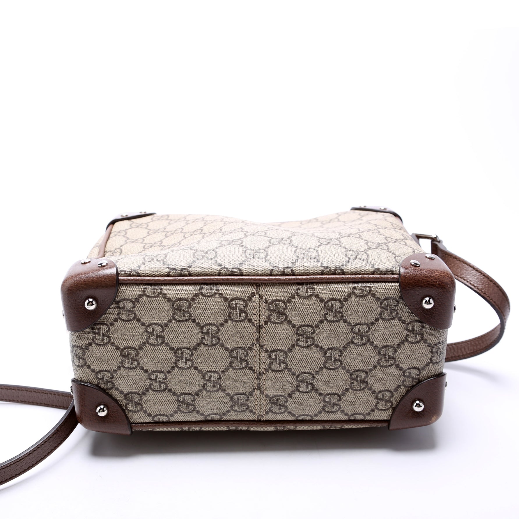 626363 GG Supreme Square Messenger Bag Brown