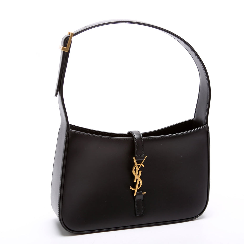 657228 Le A 5 7 Leather Hobo Black
