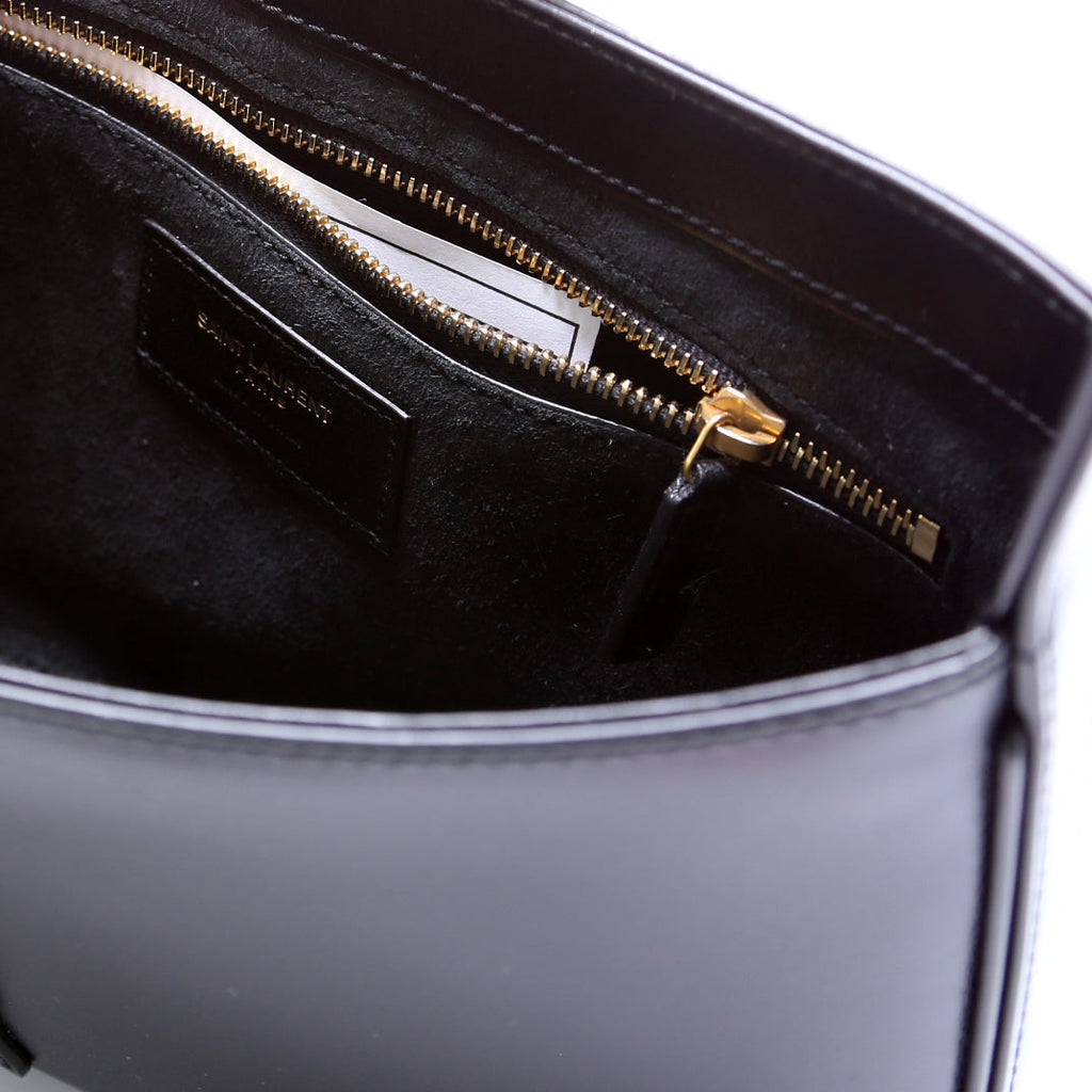 657228 Le A 5 7 Leather Hobo Black